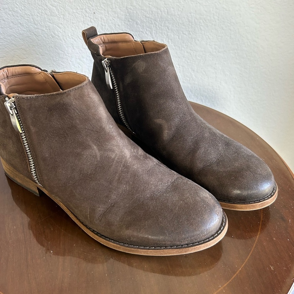 Franco Sarto Brown Suede Ankle Boots